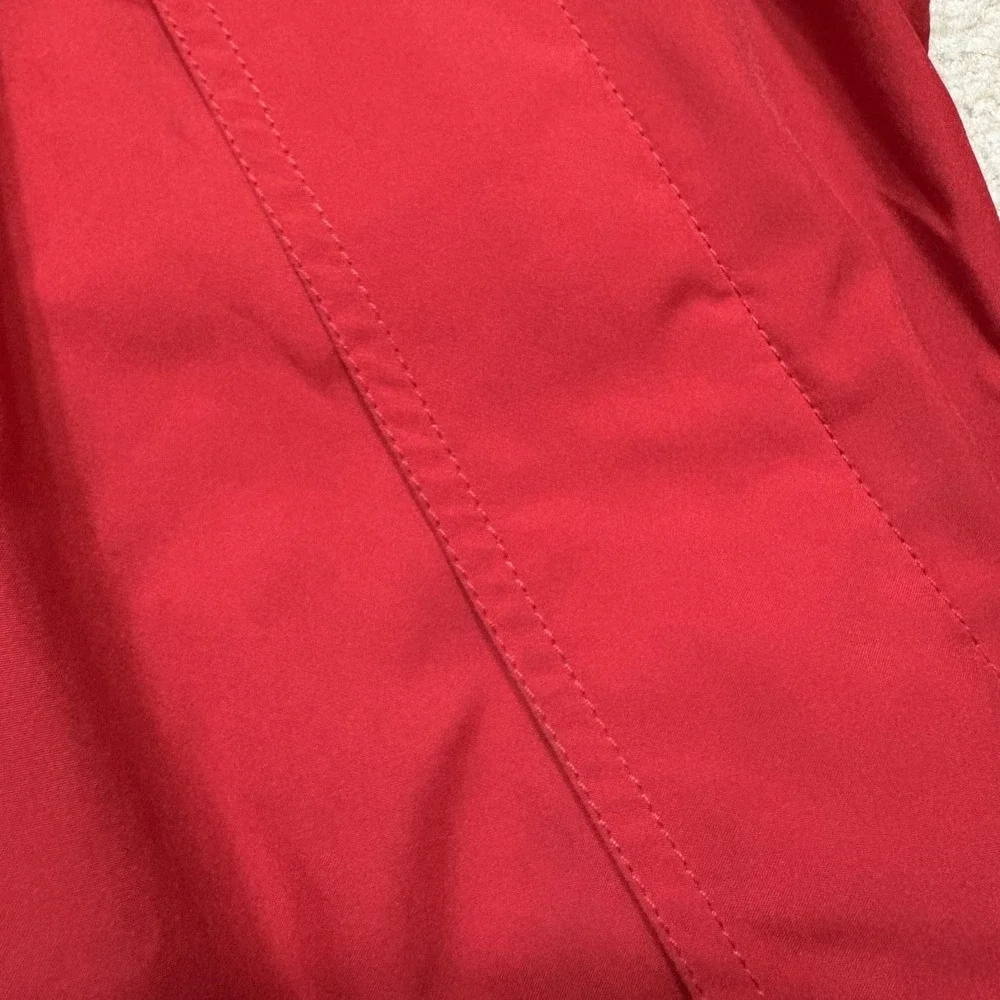 Vtg 90s The North Face Jacket Medium Red Black Hooded Ski Snow Parka Nylon Shell